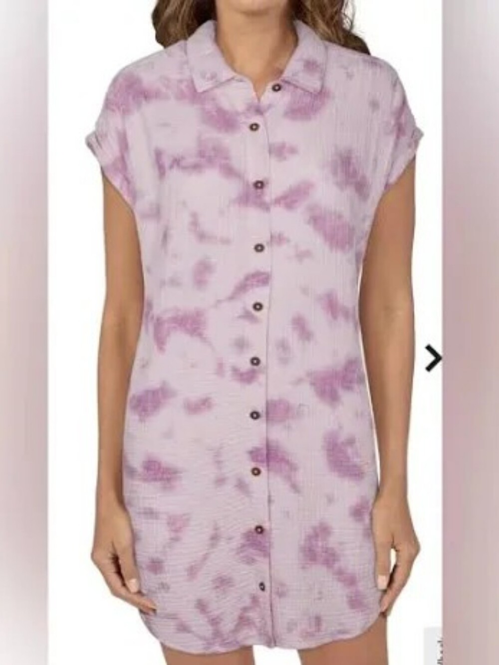 Natural Reflections Gauze Tie Dye Shirt Dress